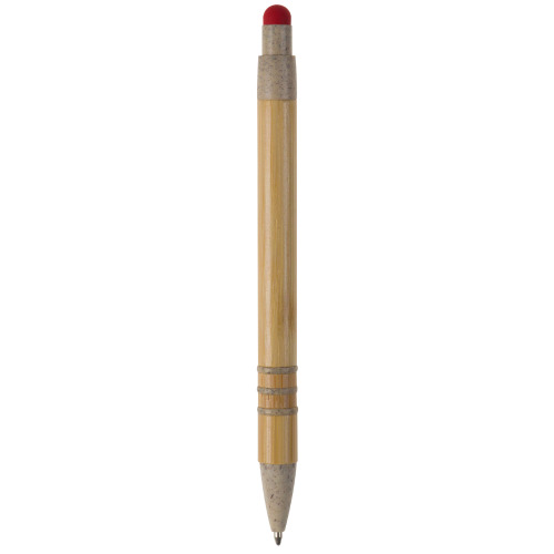 Długopis bambusowo-słomkowy Stylus Beżowy / czerwony LT87282-N5521 (3)