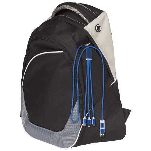 Versatile kabel do ładowania 5-1 z aluminium z recyklingu Błękit królewski 12438653 (4)