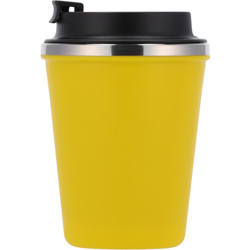 Kubek termiczny 350 ml z powłoką z recyklingu METODY żółty 8496208 