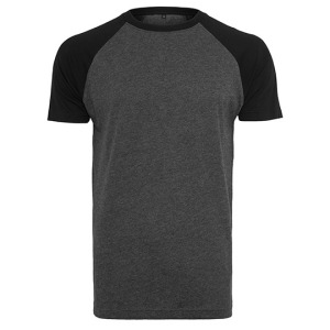 Koszulka Męska Slim Raglan Bawełniana - White & Red
