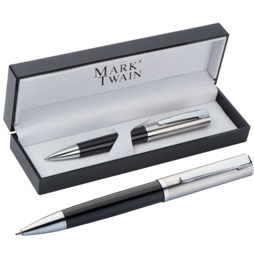 Długopis metalowy Mark Twain Czarny 1338303 