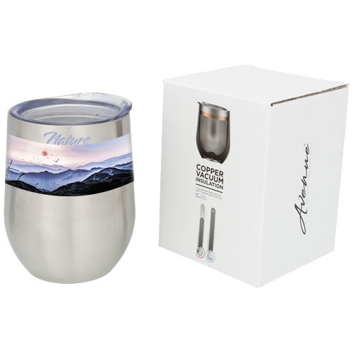 Termiczny kubek Corzo z izolacją próżniowo miedzianą Srebrny 10051601 (1)