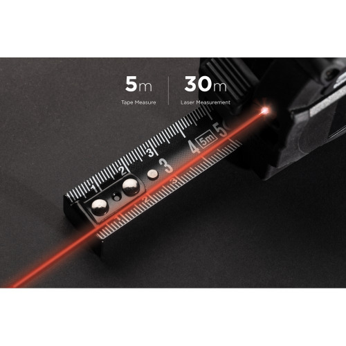 Miara 5m, dalmierz laserowy 30m Gear X Czarny P113.211 (8)