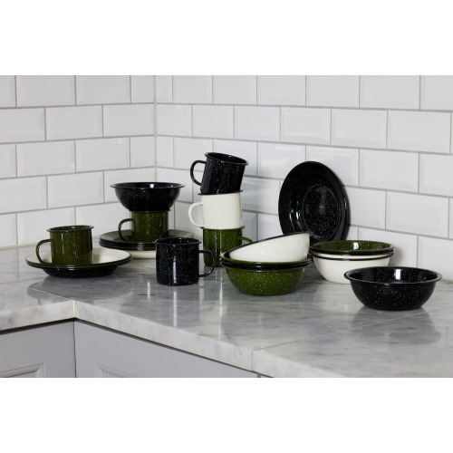 DORIS EMALIOWANA MISKA, CZARNY Czarny 5018413- (2)