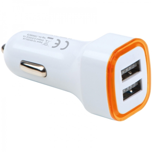 Ładowarka samochodowa USB FRUIT pomarańczowy 092810 (1)
