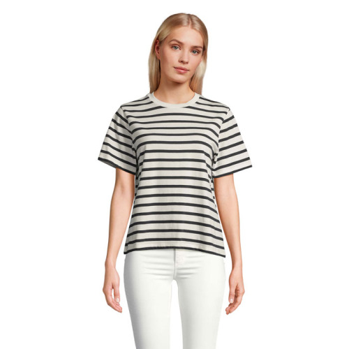 LEGEND WOMEN  T-SHIRT Off White| Navy S04776-AZ-S 