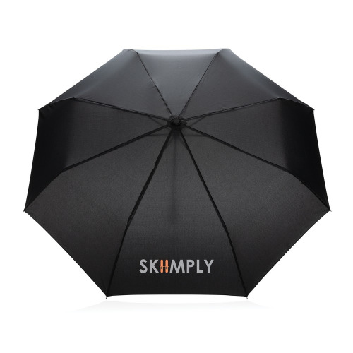 Mały bambusowy parasol 20.5" AWARE™ RPET Czarny P850.571 (4)