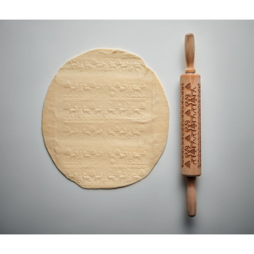 Świąteczny wałek do ciasta Drewna CX1491-40 (1)