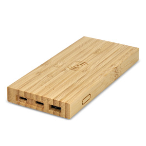Bezprzewodowy powerbank bamboo 8000 mAh
