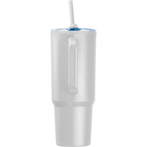 Kubek ze słomką XXL 1200 ml TEODORA Biały 8468606 (6)