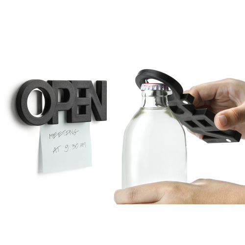 Otwieracz do butelek z magnesem Open Czarny QL10239-BK (5)