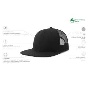 Czapka Snapback Poliester z Recyklingu - Red & Red