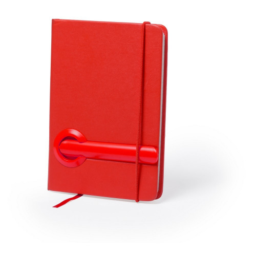 Notatnik (80 kartek w linie), długopis czerwony V2914-05 
