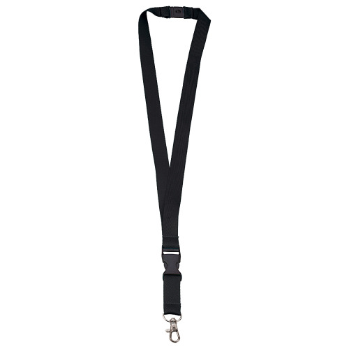 Smycz poliestrowa 20 mm z klamrą i karabińczykiem Czarny LT90879-N0002 