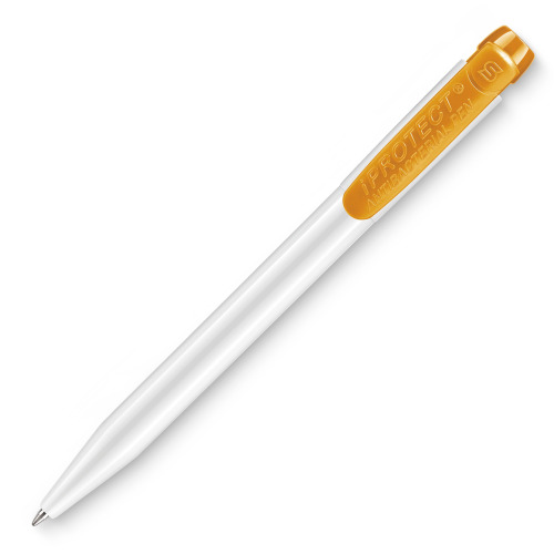 Długopis IProtect nieprzezroczysty Biały / pomarańczowy LT80913-N0126 