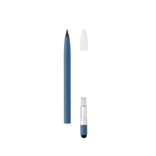 Aluminiowy ołówek z gumką niebieski P611.125 (2)