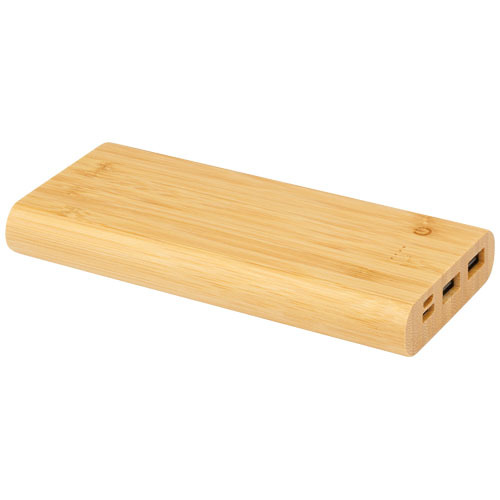 Powerbank Tulda o pojemności 10,000 mAh wykonany z bambusa Piasek pustyni 12432306 (5)