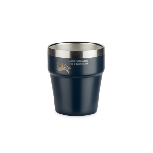 Kubek z recyklingowanej stali nierdzewnej MAKEL 300 ml Granatowy 16404-06 (10)