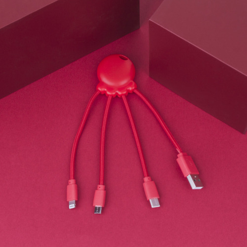 2087 | Xoopar Octopus Charging cable Czerwony LT41005-N0021 (8)