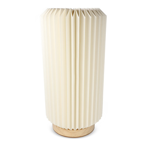 Składana papierowa lampa LED Coollux Aurora Tall na drewnianej podstawie, 32 cm Naturalny LT40726-N0094 (5)