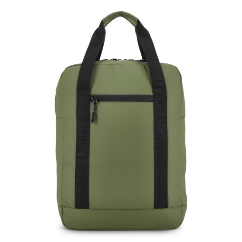 Plecak z powłoką PU, wykonany z materiału R-PET 600D, 27,5 x 12 x 37,5 cm, 12 l Oliwkowa zieleń LT95362-N0043 (5)