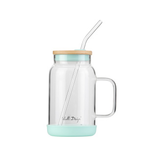 Słoik ze słomką Fuori 600 ml