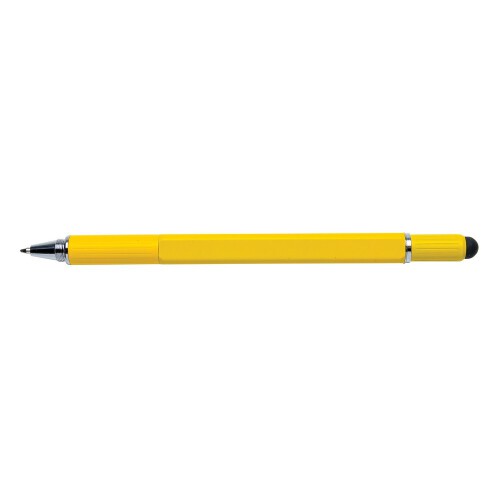 Długopis wielofunkcyjny, poziomica, śrubokręt, touch pen żółty V1996-08 (6)