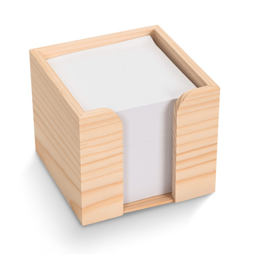 Blok 10x10x8.5cm w drewnianym pudełku kostkowym Naturalny LT91765-N0094 (3)