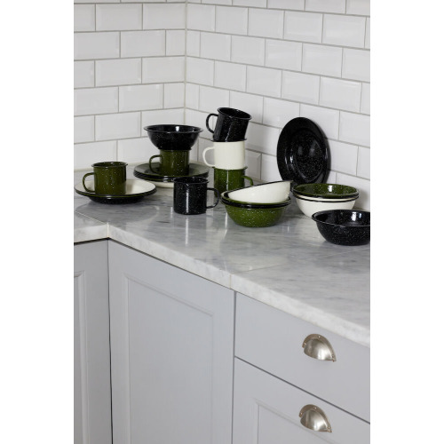 DORIS EMALIOWANY TALERZ, CZARNY Czarny 5018414- (2)