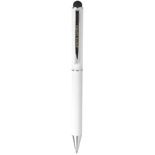 Długopis metalowy touch pen soft touch CLAUDIE Pierre Cardin Biały B0102000IP306 (2)