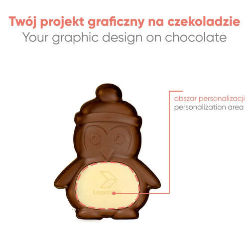 Czekoladowy Kształt Choco4Mat Pingwin Wielokolorowy S0314/PINGWIN/XM (4)