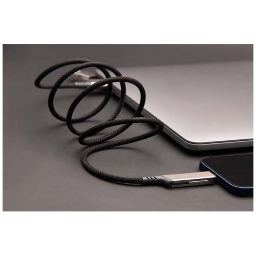 SCX.design C52 magnetyczny kabel do ultraszybkiego ładowania 4-w-1 o mocy 100 W z tworzywa sztucznego rPET  Gun metal 2PX16982 (5)