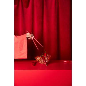 Miska Cara S, czerwony/pomarańczowy BYON