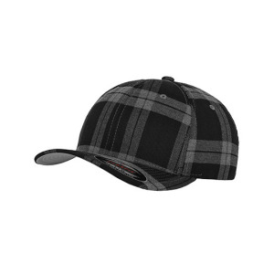 Czapka Usztywniana W Krate - Black & Red