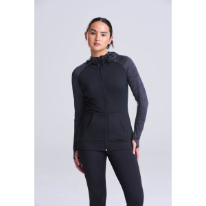 Bluza Damska Slim Odprowadzajaca Wilgoc - Grey & Grey Melange