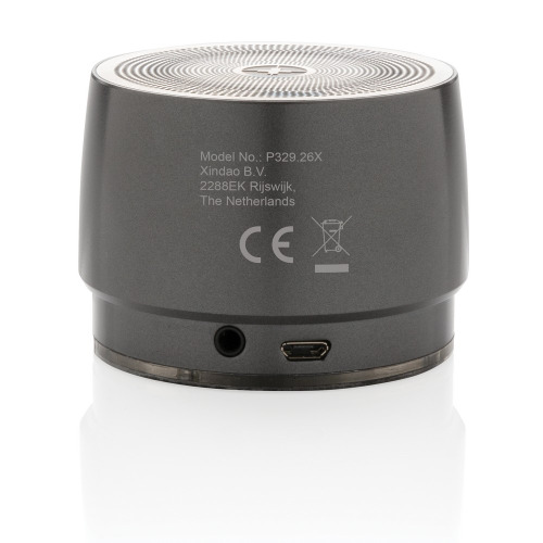 Basowy głośnik bezprzewodowy 5W Swiss Peak Szary P329.262 (4)