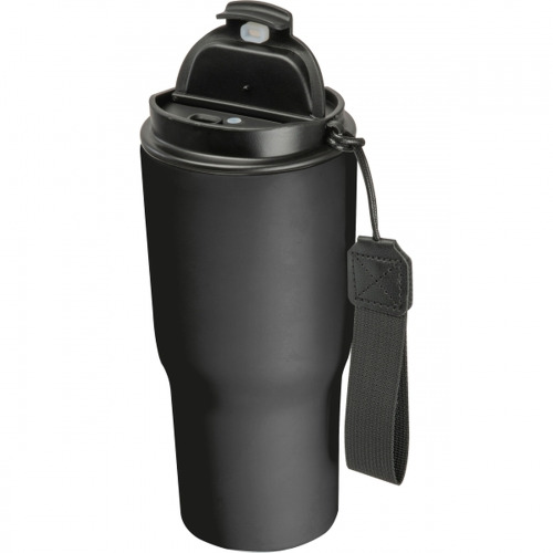 Kubek termiczny 550 ml ze stali z recyklingu DANA Czarny 8523903 (1)