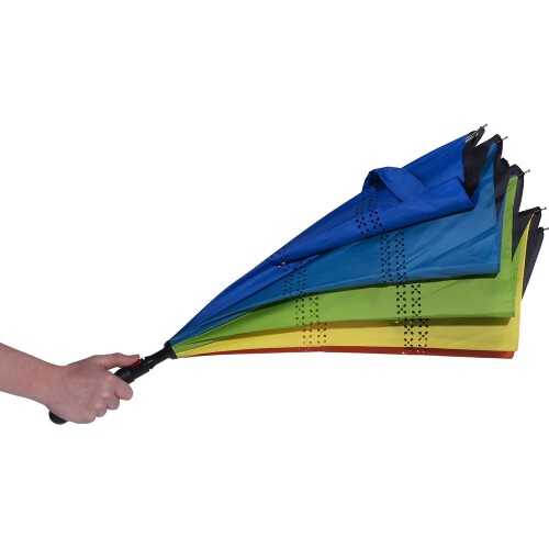 Odwracalny parasol automatyczny wielokolorowy V0671-99 (3)
