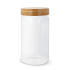 Szklany pojemnik z bambusową pokrywką 1200ml Transparentny LT95433-N0004  thumbnail