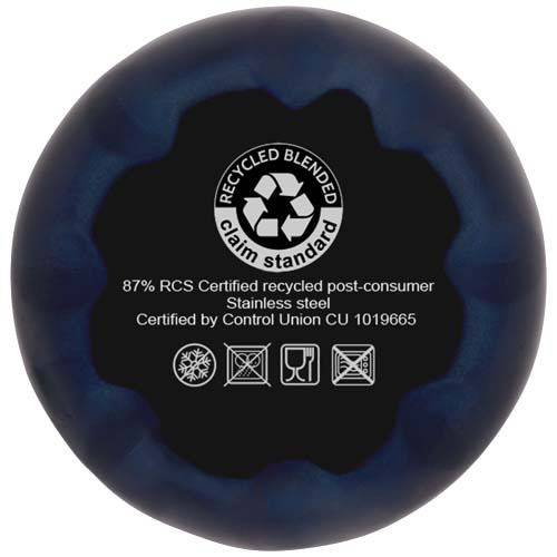 Cove butelka o pojemności 500 ml wykonana ze stali nierdzewnej z recyklingu z miedzianą izolacją próżniową posiadająca certyf Granatowy 10079055 (4)