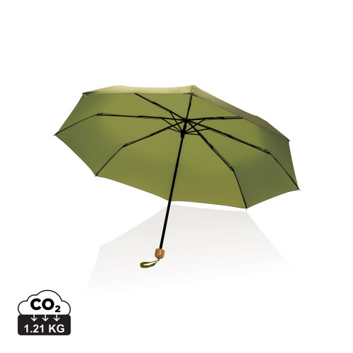 Mały bambusowy parasol 20.5" AWARE™ RPET Zielony P850.577 