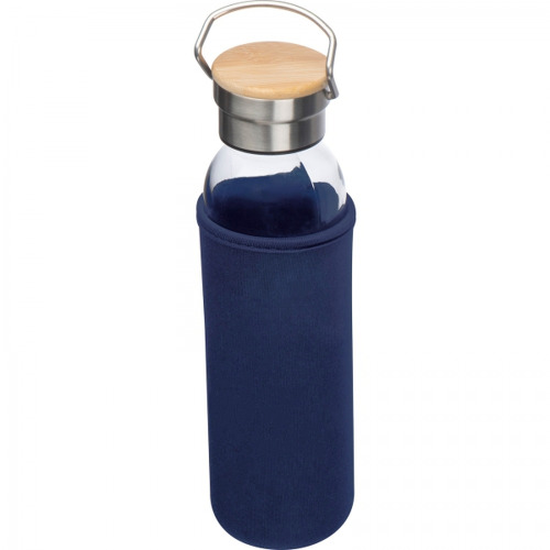 Butelka szklana z pokrowcem 600 ml RAMONA Granatowy 6318144 (2)