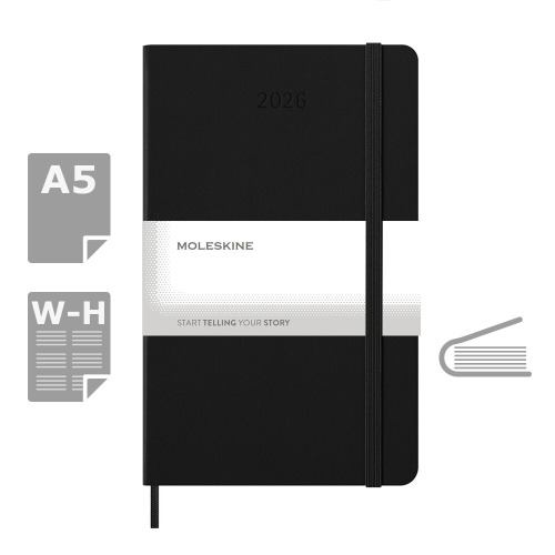 Kalendarz MOLESKINE Czarny VM396-03/2027 