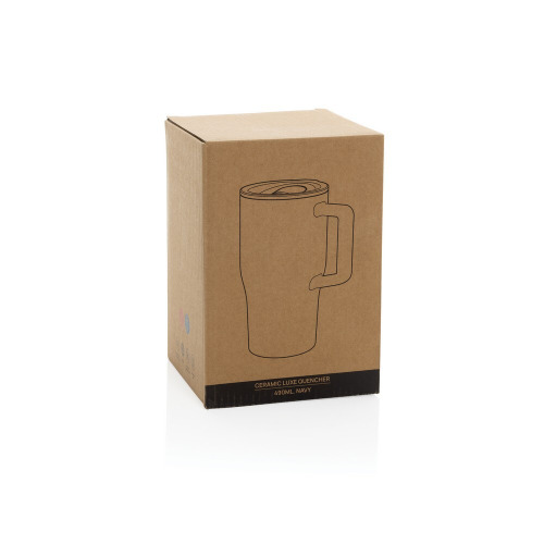 Ceramiczny kubek podrożny 490 ml Granatowy P437.2225 (9)