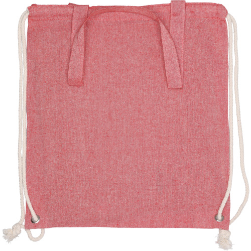 Torba bawełniana z długimi uszami z recyklingu 140 g/m2 ADDISON Czerwony 254305 (1)