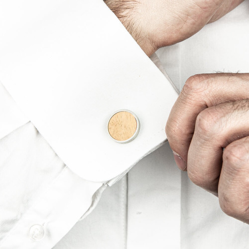 Spinki do mankietów Aniegre - Circle - Silver BWD02558A (2)