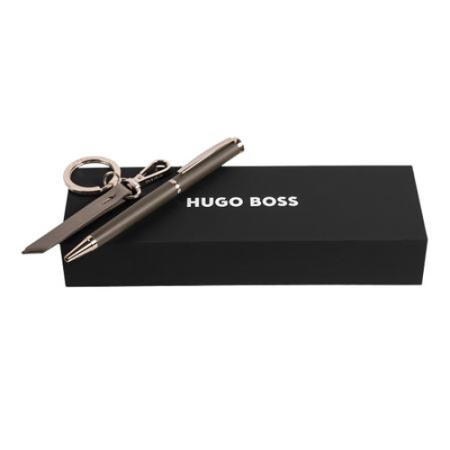 Zestaw upominkowy HUGO BOSS długopis i brelok - HAK311H + HSC3114H Szary HPBK311H 