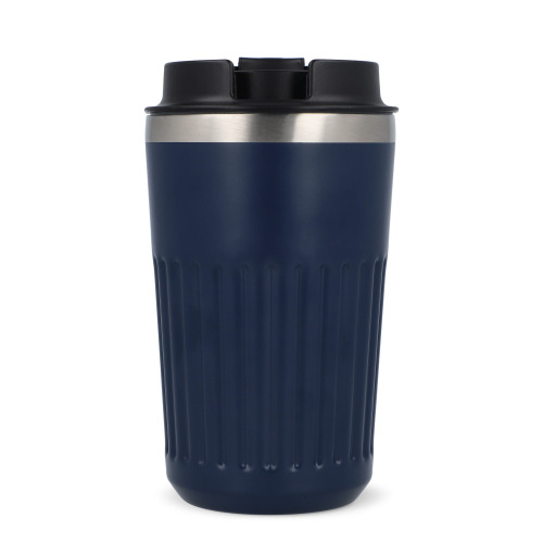 Termos na kawę ze stali nierdzewnej pochodzącej z recyklingu, 400 ml Ciemnoniebieski LT98698-N0010 (1)