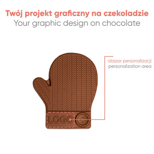 Czekoladowy Kształt Choco4Mat Rękawiczka Wielokolorowy S0314/RĘKAWICZKA/XM (3)