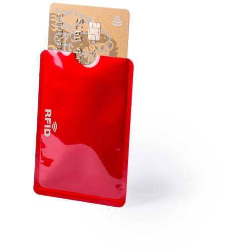 Etui na kartę kredytową, ochrona przed RFID czerwony V0486-05 (1)